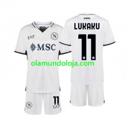 Camisola Napoli Lukaku 11 Criança Equipamento Segundo 2024-2025 Manga Curta